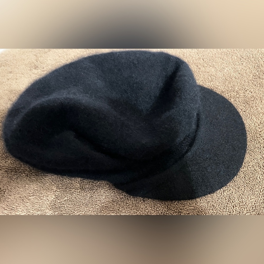 Club Monaco Black Wool Beret Hat